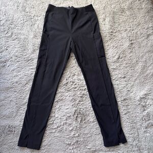 ATHLETA Wander Slim Ankle Pant Black Sz 2 Stretch Back Zip Travel